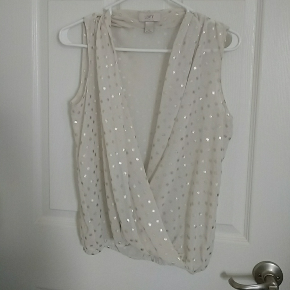 Open front sparkle blouse loft